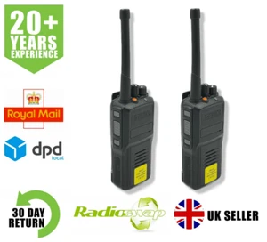 SEPURA SBP8340 UHF 4 WATT DMR DIGITAL TWO WAY RADIOS & D-SHAPE EARPIECES x 2 - Picture 1 of 12