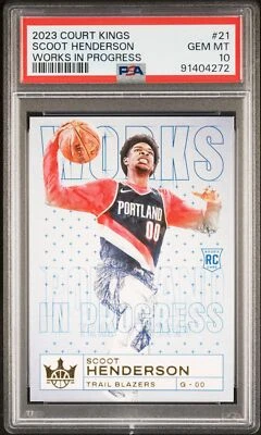 Scoot Henderson 2023 Panini Court Kings Works In Progress #21 Rookie RC - PSA 10 - Image 1 of 2