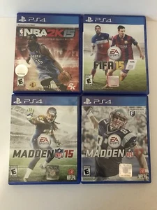 ‼️PS 4 LOT OF GAMES: NBA2K15, FIFA15, MADDEN 15 & MADDEN 17 - Picture 1 of 11