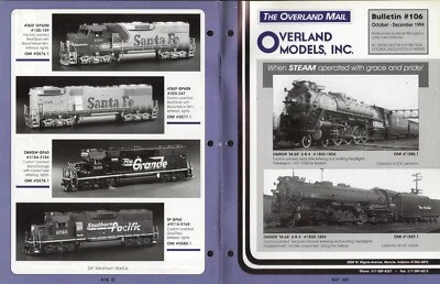 catalogo OVERLAND MODELS MAIL Bulletin 106 1994 USA    E   aa - Image 1 of 2