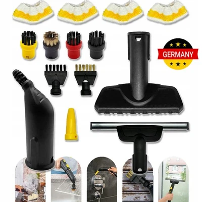 14er Zubehörset für Kärcher Dampfreiniger SC1-SC5 Rundbürsten, Fugenbürste Nylon - Bild 1 von 4