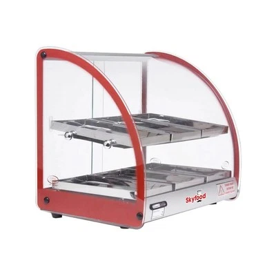 Nuevo Skyfood FWD2-18R 18" Color Rojo Doble Estante Calentador de Alimentos Vitrina Foto 1 de 4