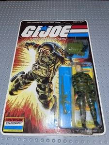 VINTAGE Unpunched GI JOE 1985 RIP CORD MOC 34 BACK PEACH CARD TRIPLE WIN OFFER - Picture 1 of 7