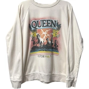 Sudadera Super Rara Queen Daydreamer US Tour 1980 Crema Cuello Redondo - Talla Pequeña - Imagen 1 de 5
