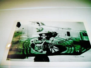 WWII black & white original photos of B-24 of 'BUCK BENNY RIDES AGAIN' nose art - Picture 1 of 1