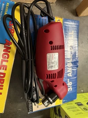 Electric Drill 3/8" Chuck Close Quarter  Right Angle Reversible UL Listed Tool - Image 1 of 2