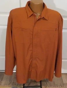 Men's CABELA'S Long Sleeve Outfitters SHIRT, Burnt Orange. Size 2XL - A beauty - Picture 1 of 4