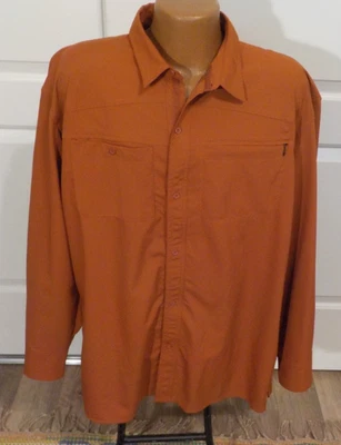 Men's CABELA'S Long Sleeve Outfitters SHIRT, Burnt Orange. Size 2XL - A beauty - Image 1 of 4