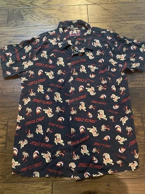 Santa Cruz Screaming Hand Beach Bum Rayon Men's Medium Shirt - Image 1 of 4