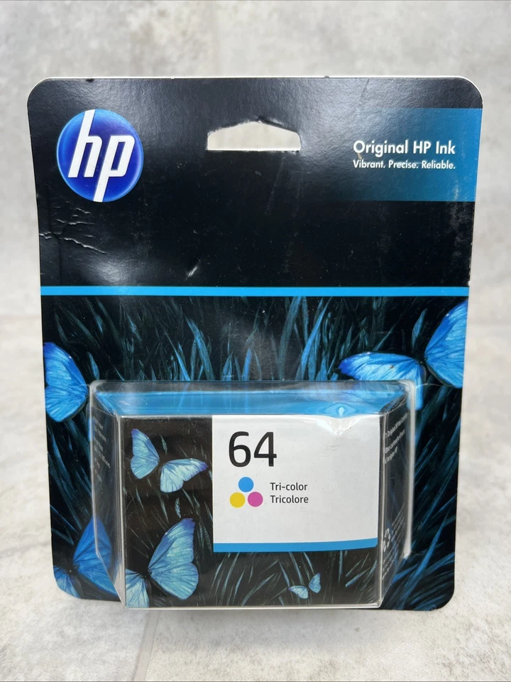 ** HP 64 Tri-color Ink Cartridge (GENUINE OEM) 2-Pack 07/23 **