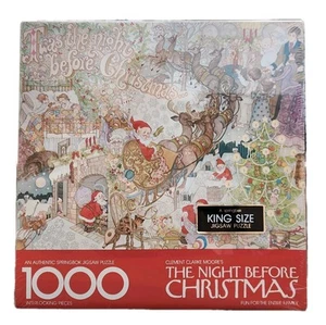 Puzzle Springbok Clement Clarke Moore The Night Before Christmas Sealed Vtg 1000 - Picture 1 of 10