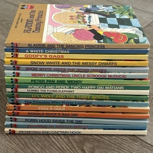 Lot 16 Vintage Wonderful World Reading Disney Book Club Set Goofy Snow White - Picture 1 of 6