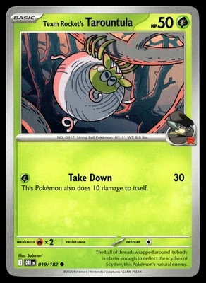 Team Rocket's Tarountula 019/182 SV10: Destined Rivals - Image 1 of 2