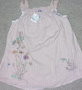 Girls Dusky Pink Top with Embroidered Detail Age 10 - Picture 1 of 3
