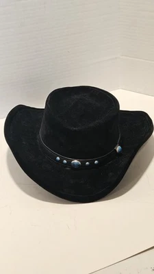 Bailey Gambler U-Rollit Men's Cowboy Black Felt Hat w/ Turquoise 7 1/8 - Image 1 of 4
