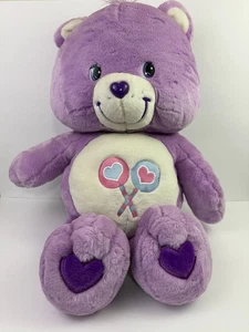 2003 Care Bear Share Bear peluche orso viola peluche grande jumbo 25" - Foto 1 di 8