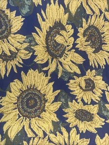 Sonnenblume Gobelin Gewebt Überwurf Decke 70” x 46” Allover Sonnenblumen Floral - Bild 1 von 4