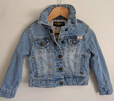 Lucky Brand Little Girls 4 Sabrina Stretch Denim Jacket Trucker Faded Blue Soft - Image 1 of 4