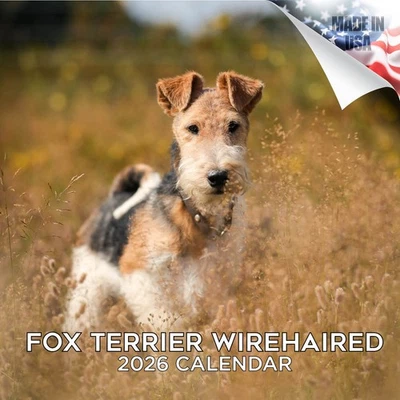 MEGACALENDARS Fox Terrier - Wirehaired Dog Breed Calendar 2026 FULL SIZE 12x24 Made in USA
