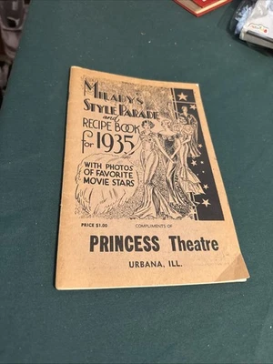 Milady's Style Parade Recipe Book 1935 Stars Jefferson Theatre Springfield Mass - Image 1 of 2