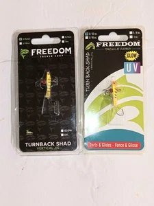 2 Freedom Tackle Turnback Shad 3/32 oz. Mixed Colors 1 Orange Tiger 1 Perch - Picture 1 of 1
