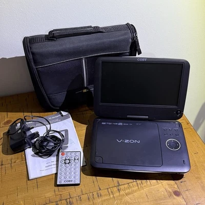 Coby Portable DVD Player 7" V-Zon  LCD TFDVD with Remote & Cable Working DVD - Image 1 of 4