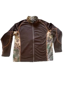 Gamehide Realtree Camouflage Jacket Full Zip Long Sleeves Fleece Brown Men 2XL - Picture 1 of 8
