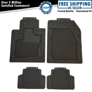 Armor All Custom Accessories Smart Fit Gray Rubber Floor Mat Set of 4 New - Picture 1 of 5