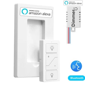 Kit de interruptor y receptor atenuador inalámbrico inteligente, sin cableado, funciona con Alexa - Imagen 1 de 12