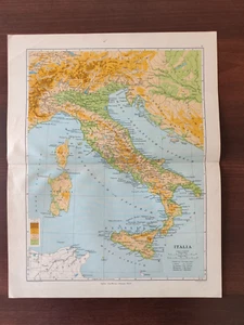 VINTAGE ORIGINAL HISTORICAL MAP-ITALIA-1925 - Picture 1 of 3