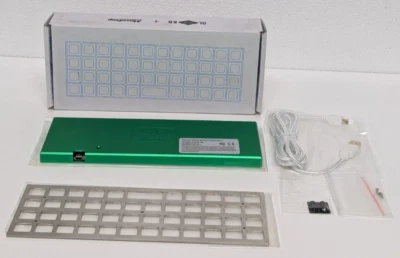 MASSDROP X OLKB-48 PLANCK MECHANICAL KEYBOARD KIT, GREEN CASE, MATIAS COMPATIBLE - Image 1 of 4