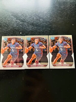 2022-23 Bowman University Chrome Basketball U #53 Demarr Langford 1st Base \ - Image 1 of 2