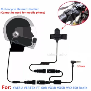 Kask motocyklowy Zestaw słuchawkowy Słuchawki Mikrofon do radia YAESU FT-60R VX-3R VX-5R VX-160 - Zdjęcie 1 z 12