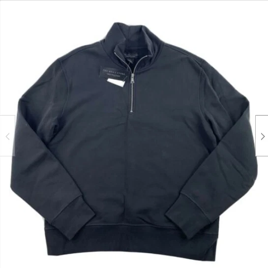 The Men's Half Zip Fleece Sweatshirt, Grey, Size S] - Image 1 of 1