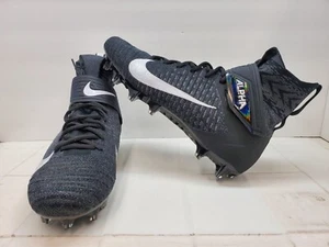 Nike Alpha Menace Elite 2 Black Football Cleats AO3374-001 Size 12 FLYKNIT - Picture 1 of 6