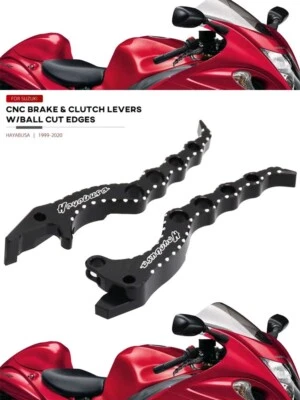 Palancas de embrague de freno 3D con bordes de corte de bola para Suzuki Hayabusa GSX1300R 1999-2020 Foto 1 de 4