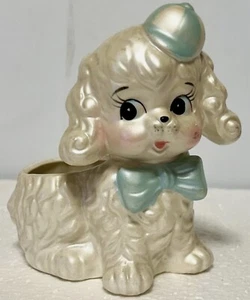 Vintage Midcentury Pearlescent Poodle Planter - Made in Japan - Picture 1 of 4