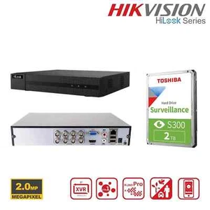 HIKVISION HILOOK 8 CH 2MP FULL HD DVR 1080P CCTV TVI & RECORDER REMOTE VIEW 2TB - Picture 1 of 1