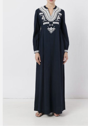 Abito Tory Burch maxi lunghezza blu navy tg 2 $499