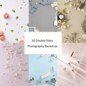 Carta da sfondo fotografia sfondo fiore 3D doppio lato per cosmetici alimentari - Foto 1 di 35