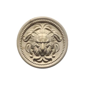 Hand Crafted Lion Head Round Rosette / Applique. Variety sizes and materials. - Picture 1 of 10