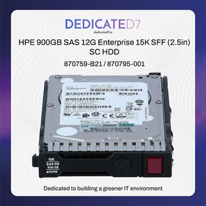 HPE 900 GB SAS 12G Enterprise 15K SFF (2,5 pollici) SC HDD 870759-B21 870795-001 - Foto 1 di 3