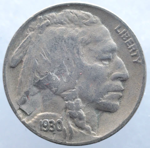 KAPPYSCOINS   W6147 1930S FULL HORN EF LAMANTION ERROR BUFFALO NICKEL Cover
