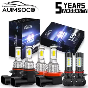 For Toyota Tundra 2007 2008 2009 2010 2011 2012 2013 LED Headlights + Fog Bulbs - Picture 1 of 16