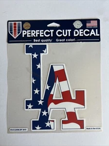 WinCraft Los Angeles Dodgers "LA" Logo Die Cut Car Sticker Decal Perfect Cut - Picture 1 of 2