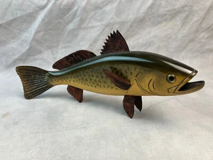 1993 Stan Gibbs Squeteague/ Weakfish carving,  #7,  signed,  9 3/4" long - Picture 1 of 7