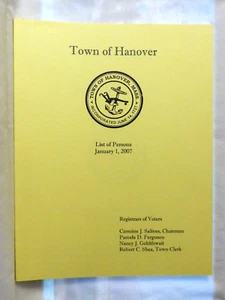 2007 Liste der Personen in der Stadt Hannover Massachusetts 132 Seiten SAUBER - Bild 1 von 3
