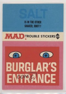 1983 Fleer Mad Stickers Trouble Stickers Salt Burglar's Entrance #SABE 0t5