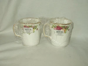 ROYAL ALBERT 4" OLD COUNTRY ROSES Ribbed Design Becher Lot 1962 mit Aufkleber NEU - Bild 1 von 9