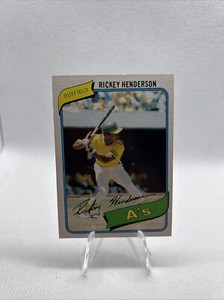 1980 Topps Rickey Henderson Rookie RC Baseball Card #482 Hall Of Fame HOF A's 
